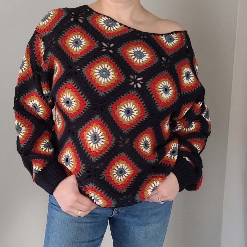 Zara Crochet Sweater (M)